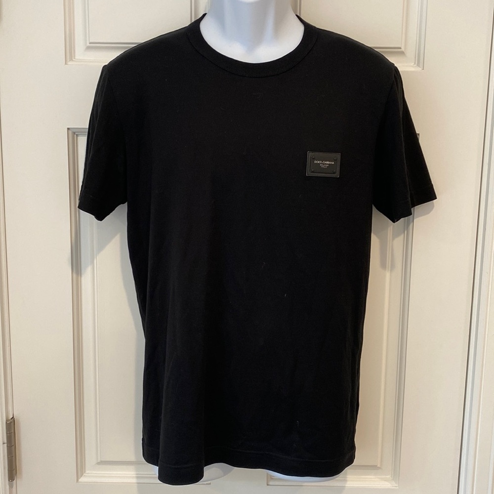 Dolce & Gabbana Men's Black T-Shirt, Size 46